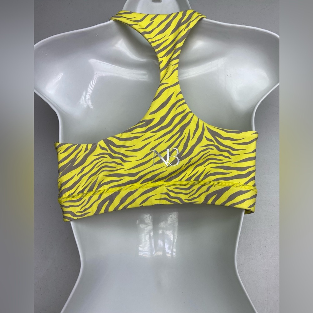 NB YELO/GRY Slip over Sports Bra, L *P1062 - Picture 3 of 5